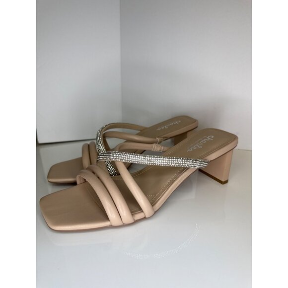 Charls David Fusion Women's Sandal Strappy Heeled Rhinestone Casual Size 9 NIB - Picture 4 of 8